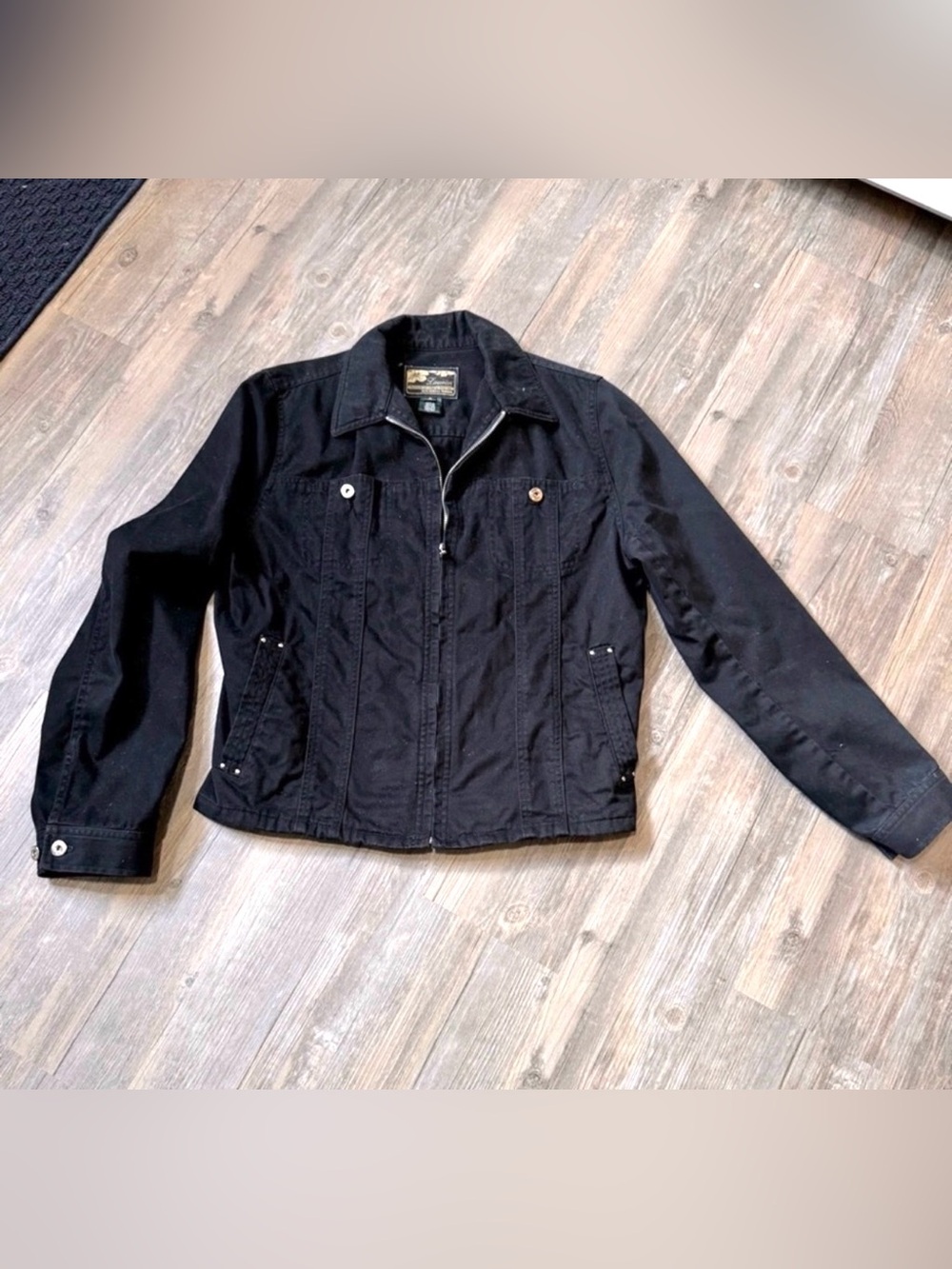 vintage Lauren Ralph Lauren black denim jacket size medium